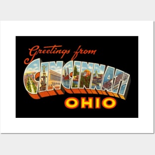 Greetings from Cincinnati Ohio Posters and Art